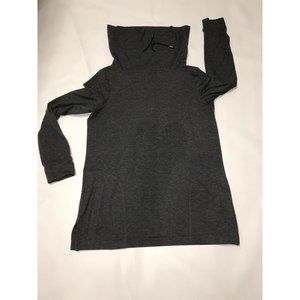 Chico's womens size 0 Pullover Cowl Neck sweatshirt gray Long Sleeve Weekends